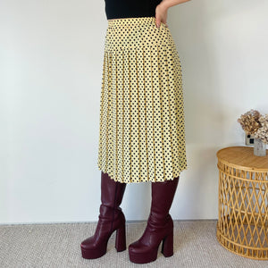 Vintage Polka Dot Midi Skirt (M-XL)