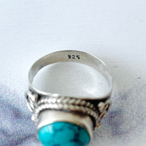 Sterling Silver Dyed Howlite Ring