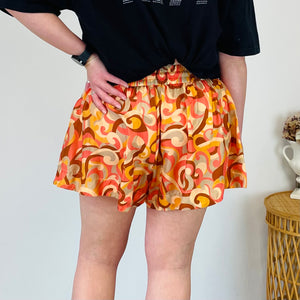 Zimmerman Silk Swirl Patterned Shorts (L)