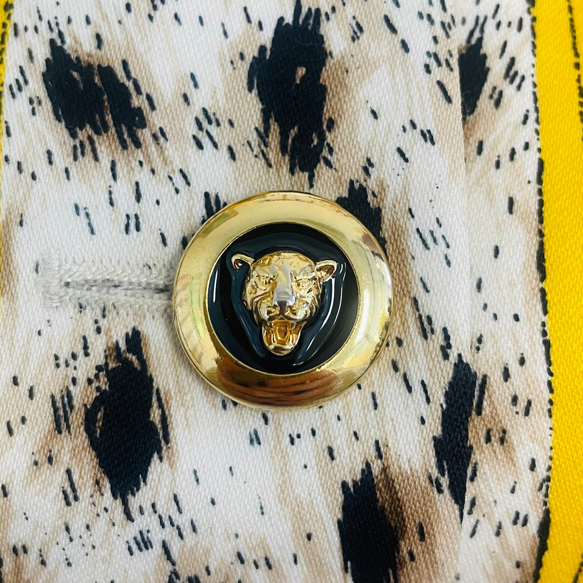 Vintage Escada Leopard Portrait Wool Blazer (L)