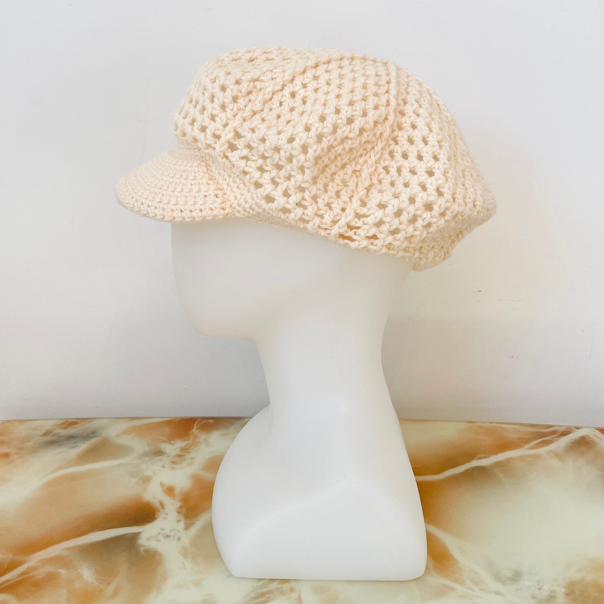 Vintage Knit Newsboy Cap