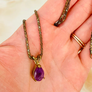 Amethyst Pendant Necklace