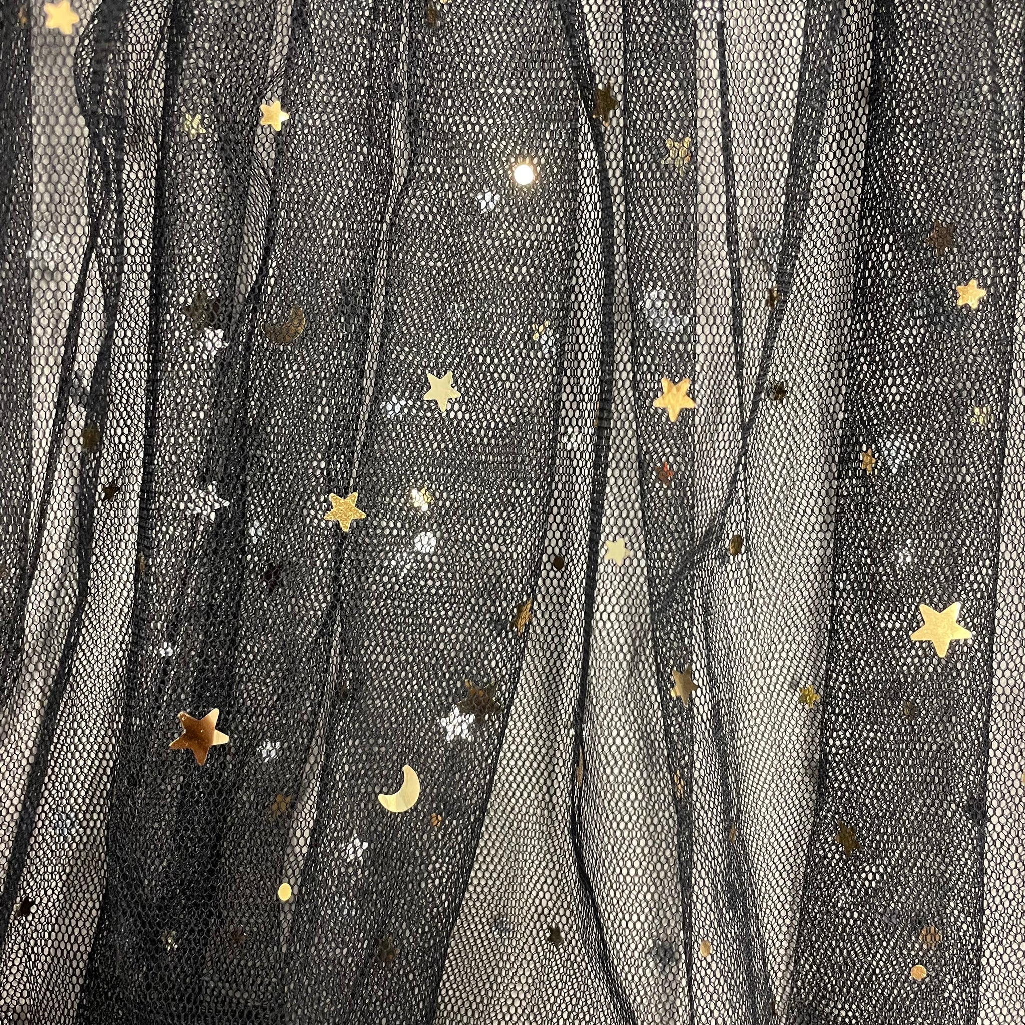 Celestial Sequin Sheer Maxi Skirt (M-XL)